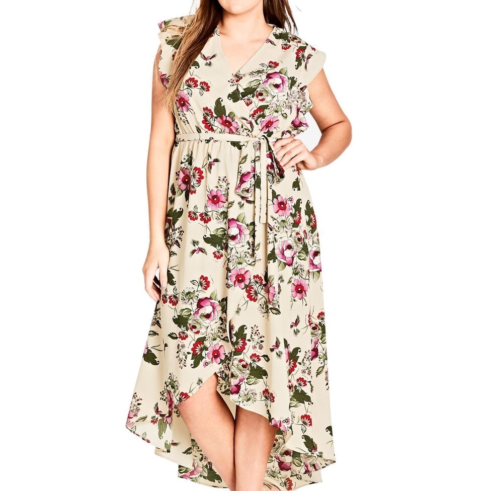 pluss beige maxi dress