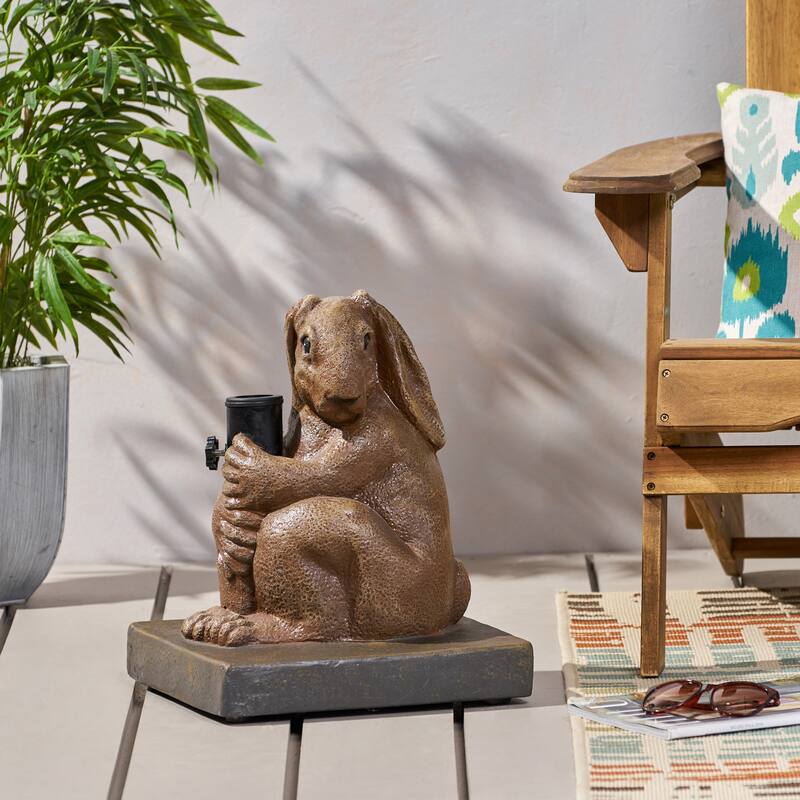 Roomfitters Rabbit/Bear/Elephant Umbrella Base, Decorative Heavy-Duty Patio Stand