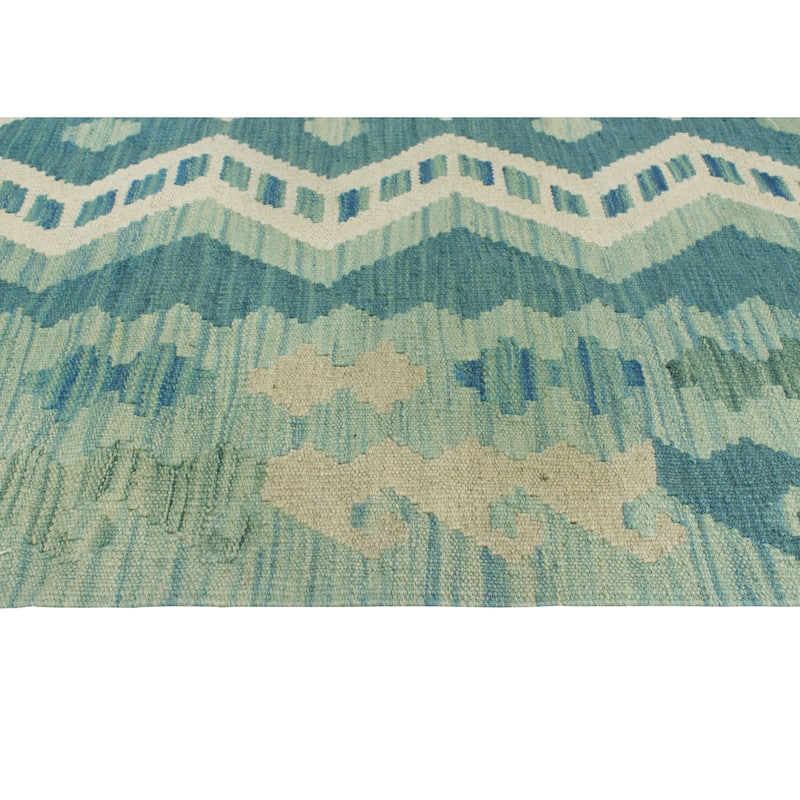 Flatweave Udell Blue/Ivory Rug - 5'9" x 8'2"