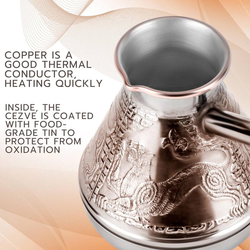 STP Goods Copper Turkish Coffee Pot Cezve