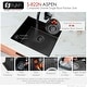 preview thumbnail 30 of 52, STYLISH 22 inch Composite Granite Dual Mount Kitchen Sink - 22" x 17.5" x 8.25"