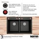 preview thumbnail 16 of 74, Karran 33" Top Mount Double Equal Bowl Quartz Kitchen Sink Kit - 33" x 22" x 9"