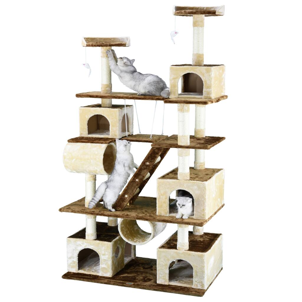 GoPetClub Huge Cat Tree Condo House Furniture