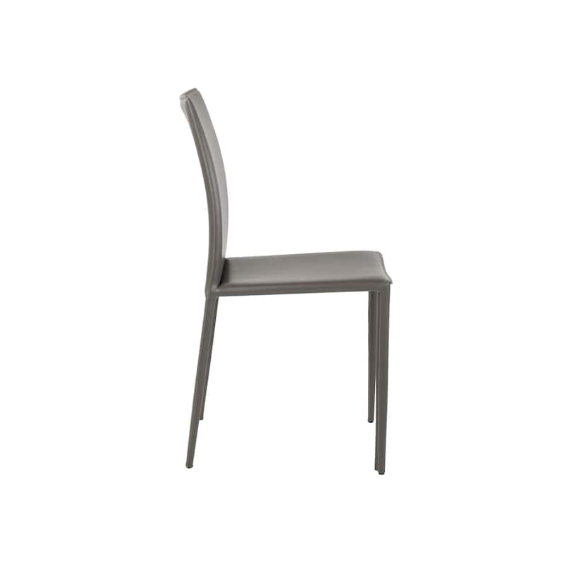 Lynda Mid-Century Modern Bonded Leather Dining Chair