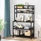 preview thumbnail 17 of 20, 5-Tier Kitchen Bakers Rack Utility Storage Shelf Microwave Oven Stand, Industrial Microwave Cart Kitchen Stand with Hutch