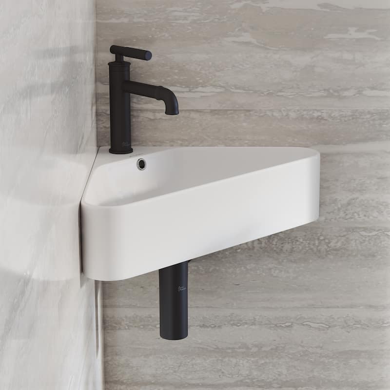 Angers Corner Wall Hung Sink - 22.05" x 13.4" 5.1"