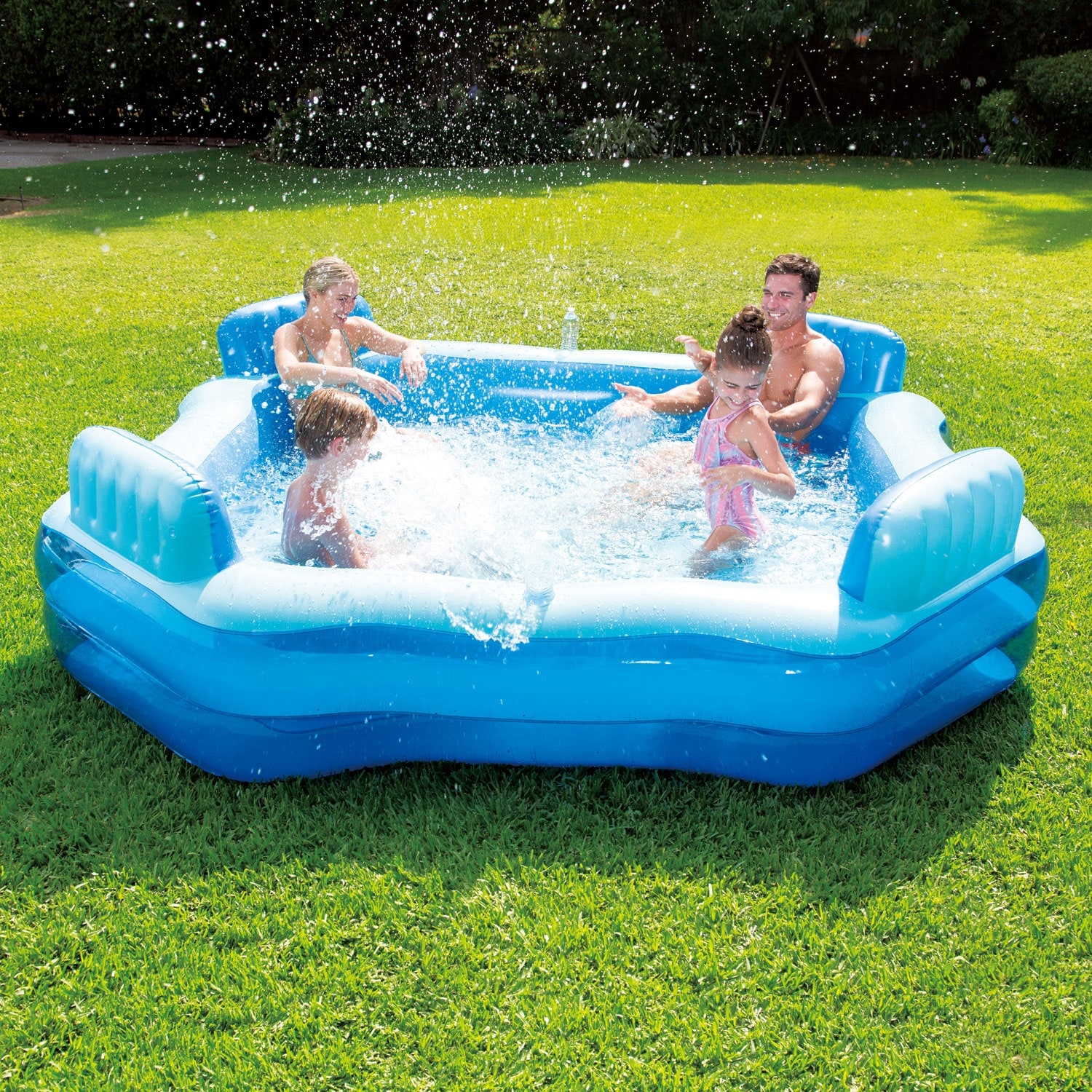 play day inflatable deluxe comfort family pool