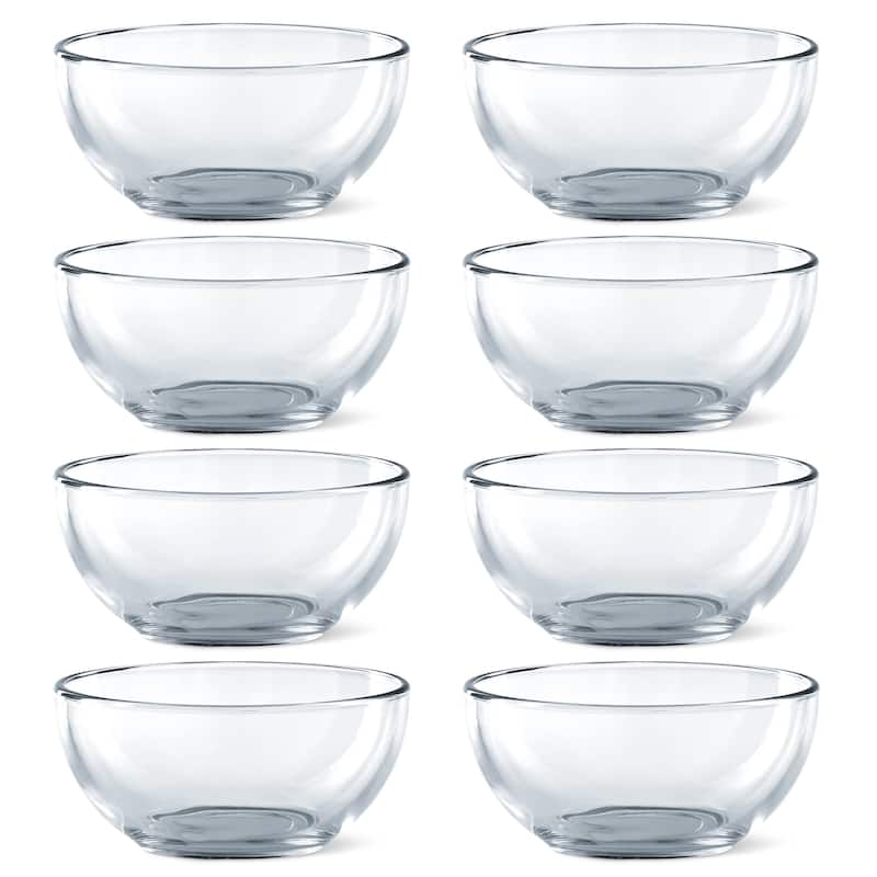 ELEMENT 6" Glass Soup / Salad / Dessert / Snack Bowls Set - 8 Piece