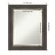 preview thumbnail 4 of 68, Beveled Bathroom Wall Mirror - Alta Frame Outer Size: 21 x 25 in - Alta Rustic Char