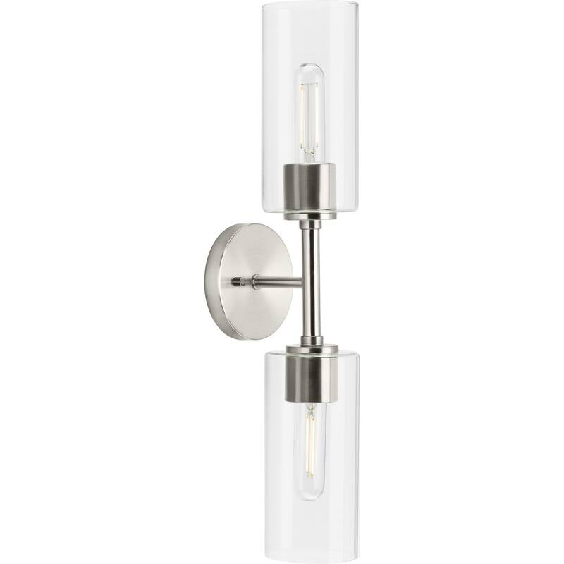 Cofield Collection Two-Light Brushed Nickel Transitional Wall Bracket - 22.5 in x 5.62 in x 4.87 in - 22.5 in x 5.62 in x 4.87 in