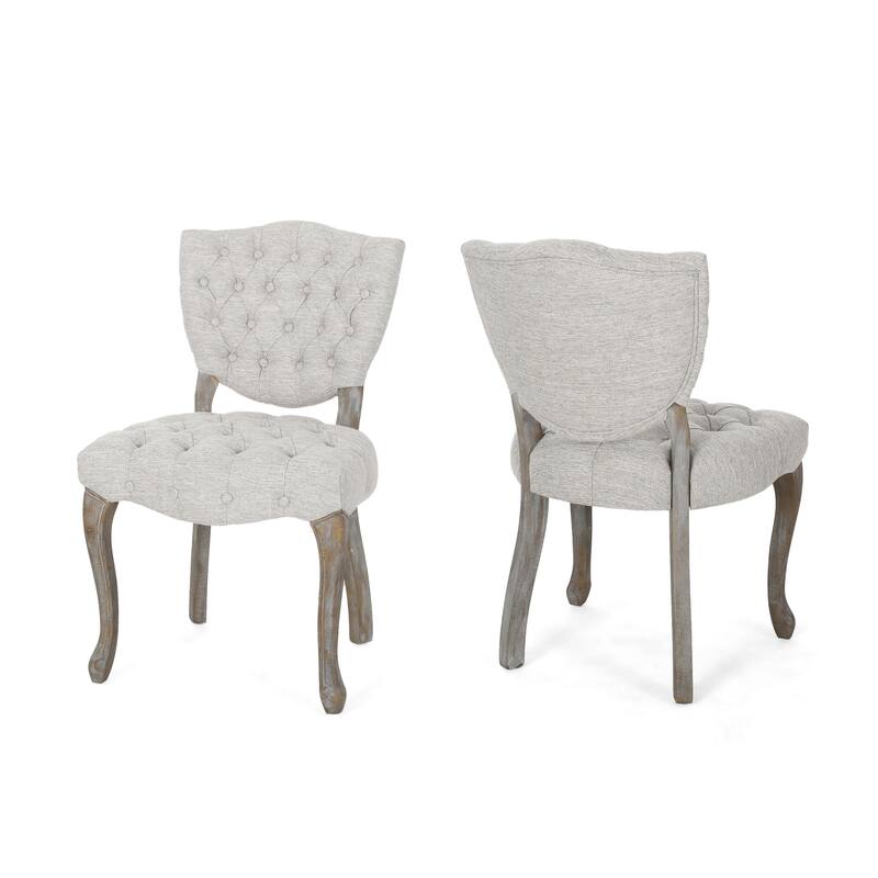 Crosswind Diamond Stitch Fabric Dining Chair by Christopher Knight Home