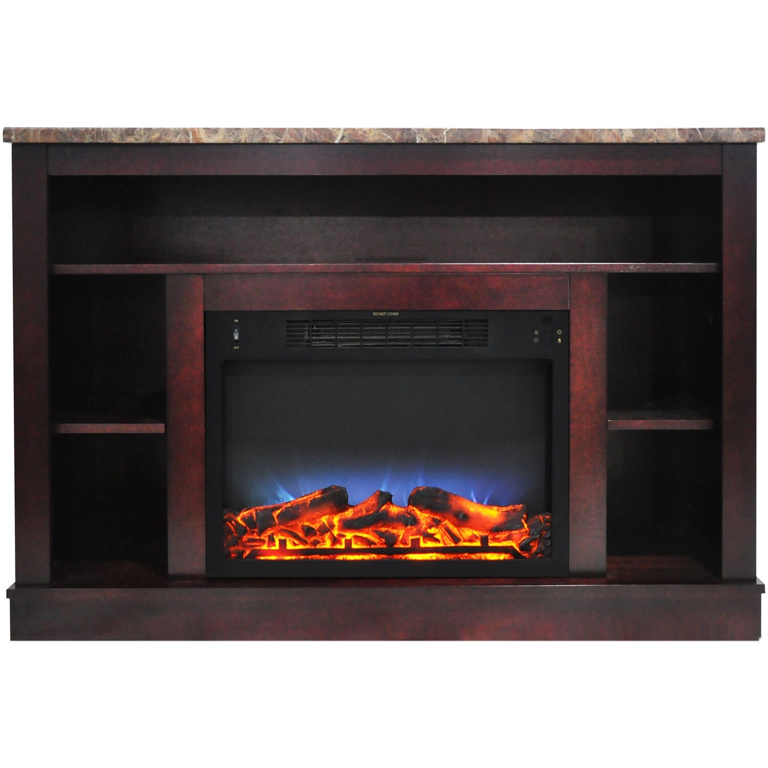 Mahogany fireplace store tv stand