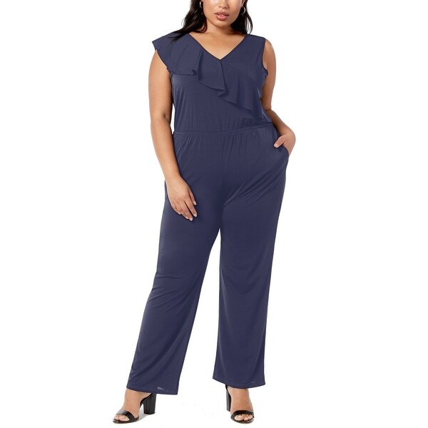 slate blue jumpsuit