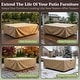 preview thumbnail 14 of 12, Pure Garden Polyester Waterproof Rectangular Patio Table Cover