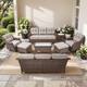 Option Brown Wicker & Beige Cushion