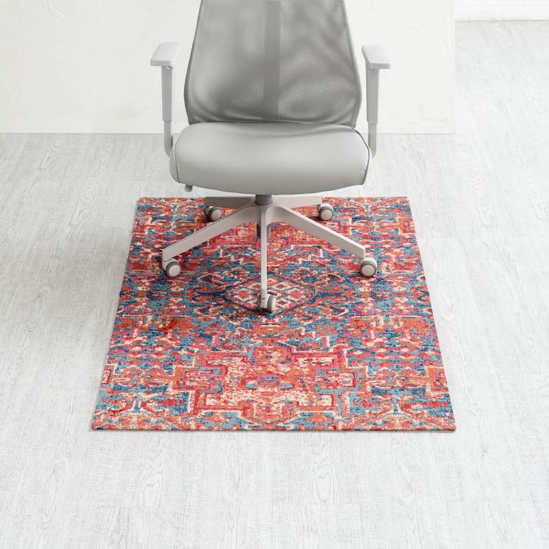 Jani 36"x48" Rug'd Chair Mat-Rug Style Office Chairmat for Carpet & Hard Floors| 0.5" Thick |Non-Slip, Foldable Desk Chair Mat - Mitte
