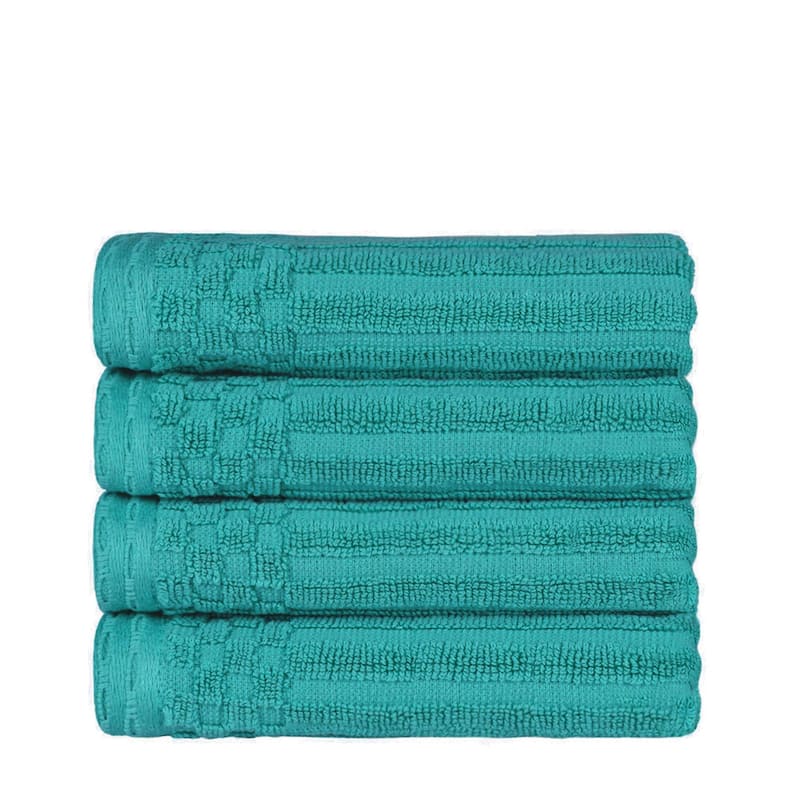 Superior Soho Ribbed Cotton Hand Towel Set of 4