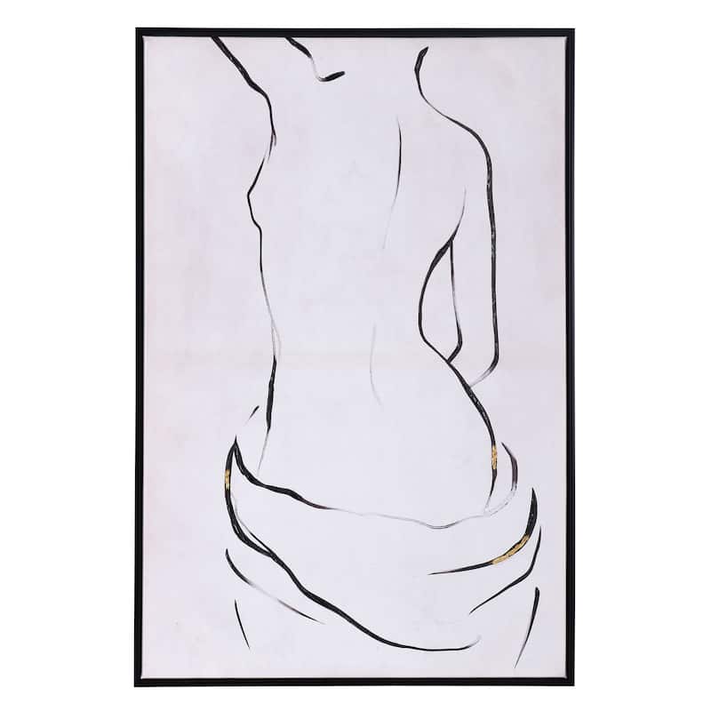 StyleCraft The Female Form: Part I Art Print on Canvas - Plastic - Black