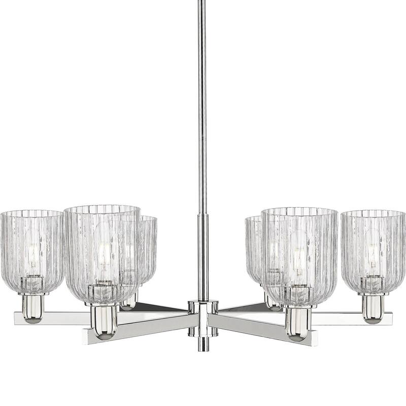 Innovations Lighting 716-6CR-11-35 Bridal Veil Chandelier Bridal Veil - Polished Nickel / Clear