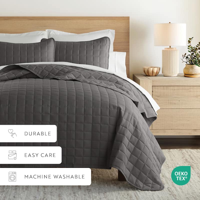 Becky Cameron Premium Ultra Soft Square Quilted Coverlet Set