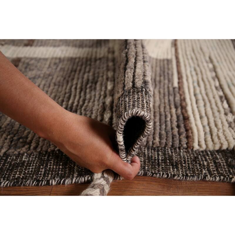 All-Over Abstract Moroccan Palace Size Rug Hand-Knotted Wool Carpet - 11'11"x 18'5"