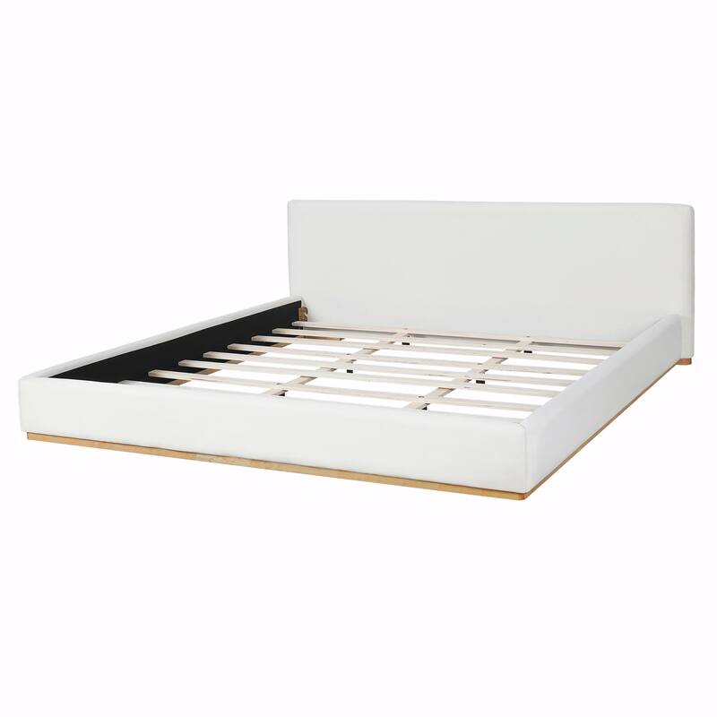 Elegant Upholstered Bed with Solid Wood Frame - Unlock a New Level of Comfort