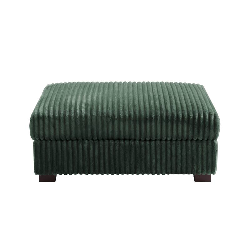 Modern Cotton Flannel Upholstery Oversized Ottoman