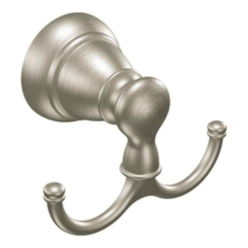 Moen Y2603 Banbury Wall Mounted Double Robe Hook - Brushed Nickel