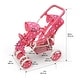 preview thumbnail 4 of 10, Badger Basket Reversible Double Doll Stroller - Pink/Polka Dots