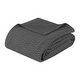 preview thumbnail 3 of 49, Superior Jena Cotton Textured Chevron Lightweight Woven Blanket Throw - Charcoal