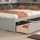 preview thumbnail 5 of 9, Full Size Platform Bed with L-shaped Bookcases, Drawers