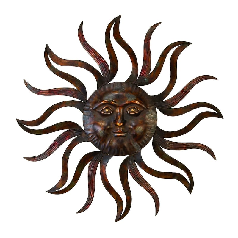 Metal Sun Wall Decor - Bronze