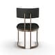 preview thumbnail 22 of 24, Amisco Lucio Upholstered Dining Chair with Metal Legs