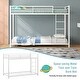 preview thumbnail 17 of 18, Gymax Twin Over Twin Low Metal Bunk Bed with Ladder Guardrails for