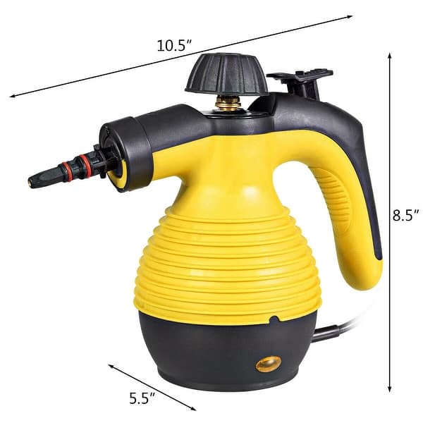 1050W Multi-Purpose Handheld Pressurized Steam Cleaner - 10.5" x 5.5" x 8.5" (L x W x H)