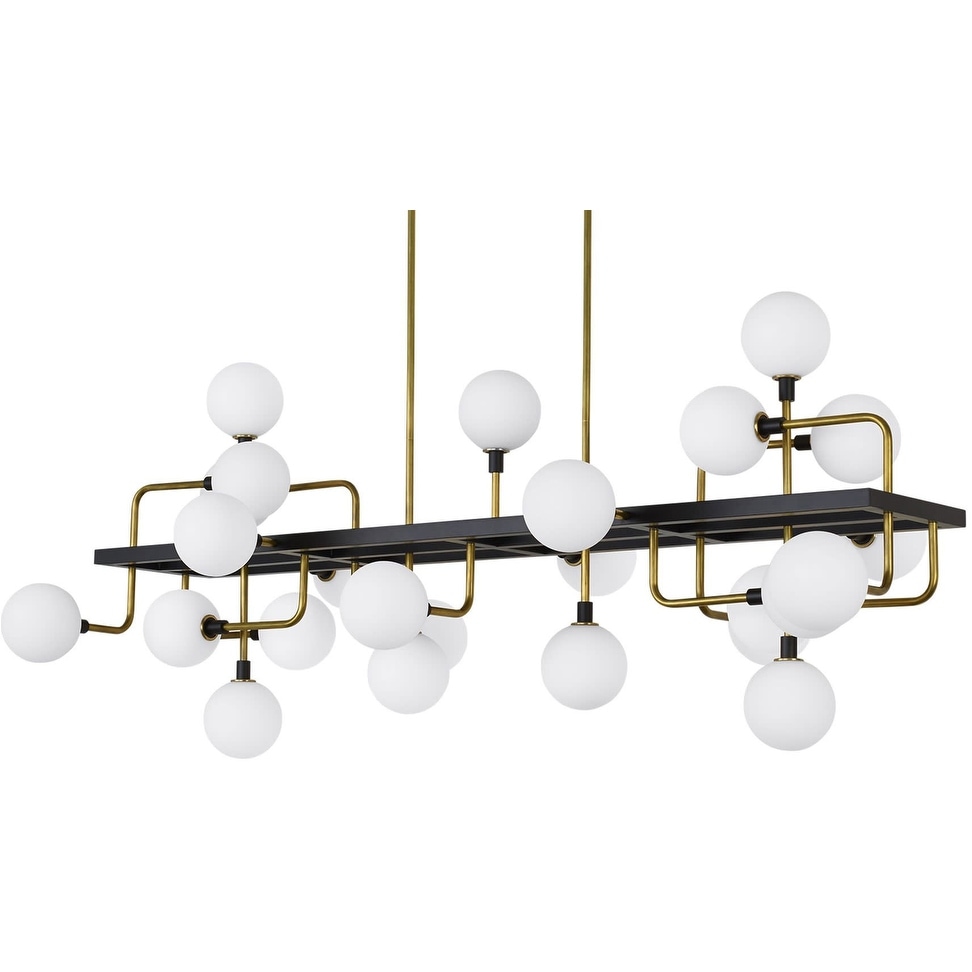 Tech Lighting 700LSVGO  Viaggio 25 Light 56" Wide Linear Chandelier - (Smoke / Polished Nickel) - Chandeliers For Bedrooms by Overstock.com