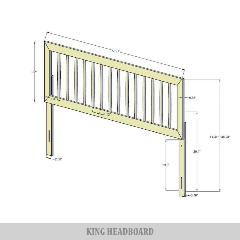 CraftPorch Rustic Wooden Headboard