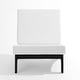 preview thumbnail 80 of 136, Outdoor Teak Wood Waterproof Armless Chair Loveseat with Cushions