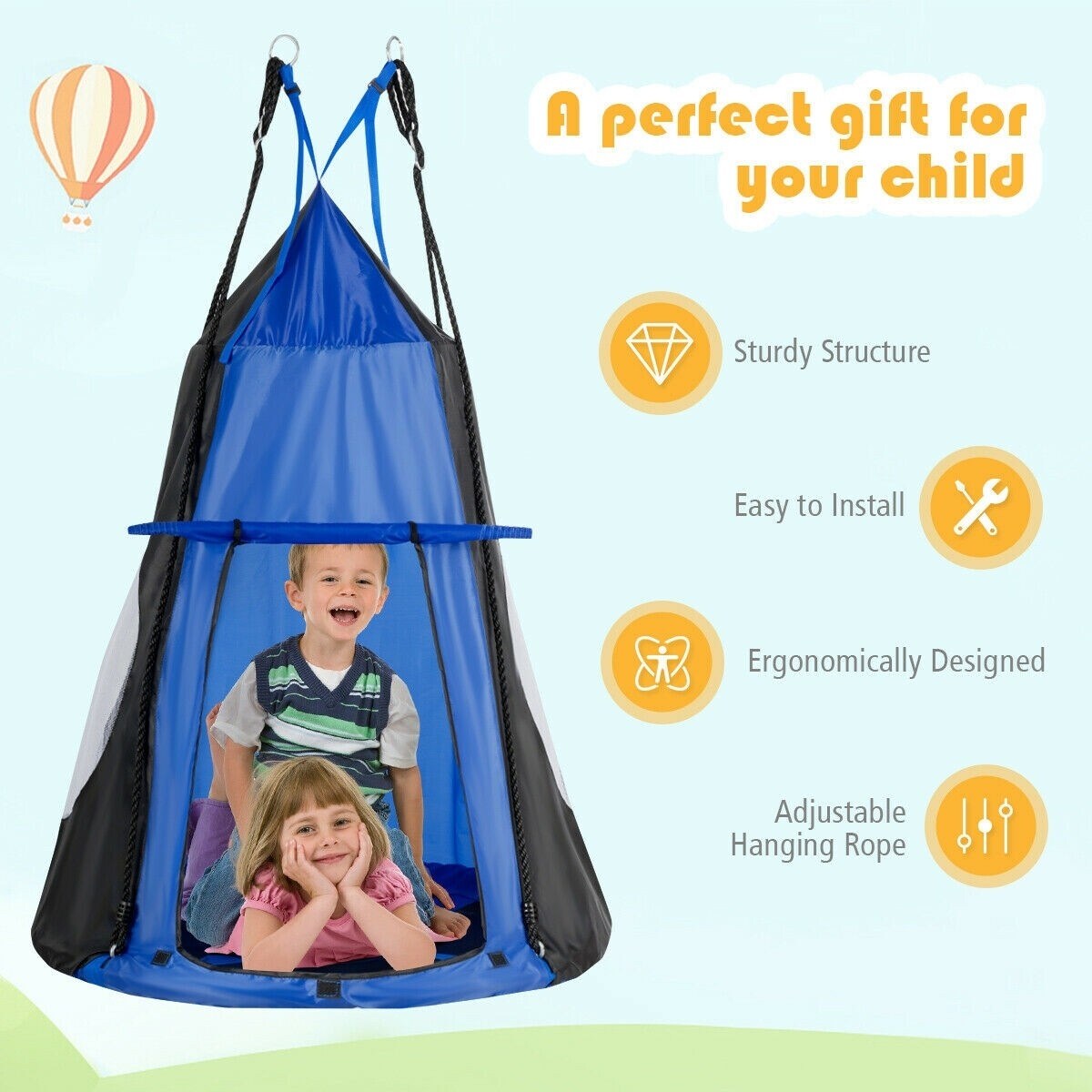 swinging tent chair