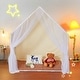preview thumbnail 3 of 10, Yurt Style Kids Tent with Floor Mat and Light for Toddlers - 52 x 36.2 x 60.2 in