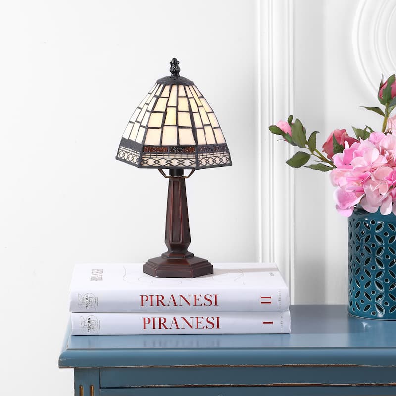 Liberty Tiffany-Style 12" LED Table Lamp, Bronze by JONATHAN Y - Bronze