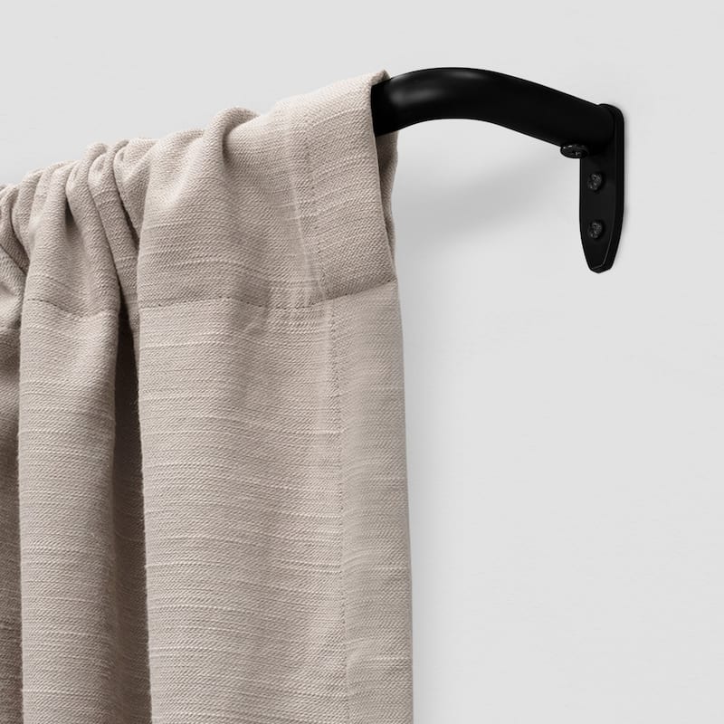 3/4" Drapery Core Curtain Rod_Matte Black