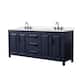 Option Dark Blue, Black Trim, White Quartz Top