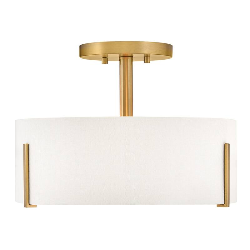 Hinkley Lighting 47571 Halle 3 Light 15" Wide Semi-Flush Drum Ceiling