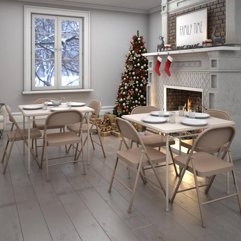 COSCO SmartFold All-Steel Folding Chair, 4-Pack
