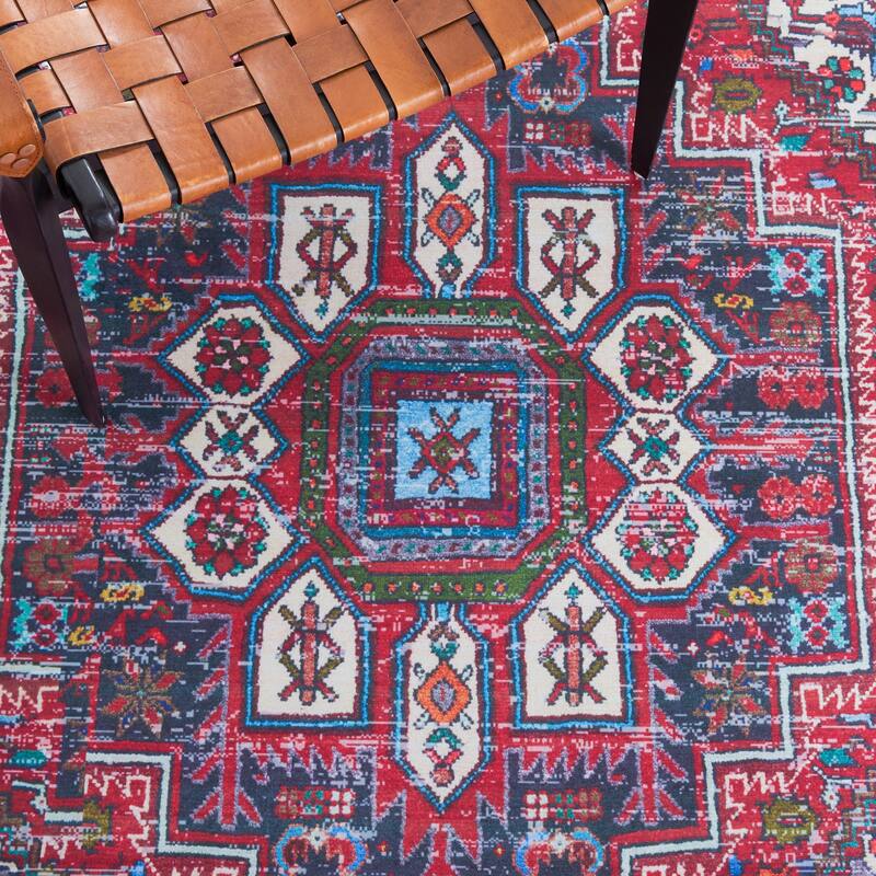 SAFAVIEH Tucson Machine Washable Slip Resistant Heide Oriental Rug