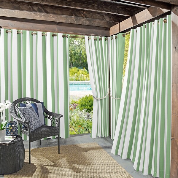 Sun Zero Valencia Cabana Stripe Indoor Outdoor UV Protectant Room