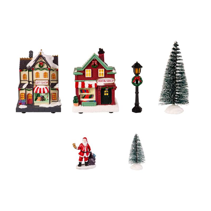 LED Christmas House Table Decor Set