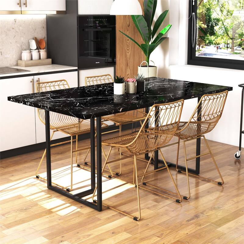 CosmoLiving Astor Dining Table - Black Marble