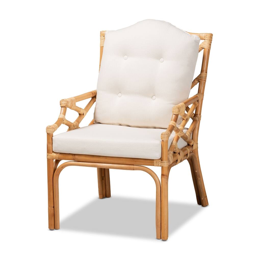 Sonia Modern and Contemporary Natural Finished Rattan Armchair